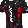 RDX IMMAF Approved Half Sleeves Compression Shirt Red