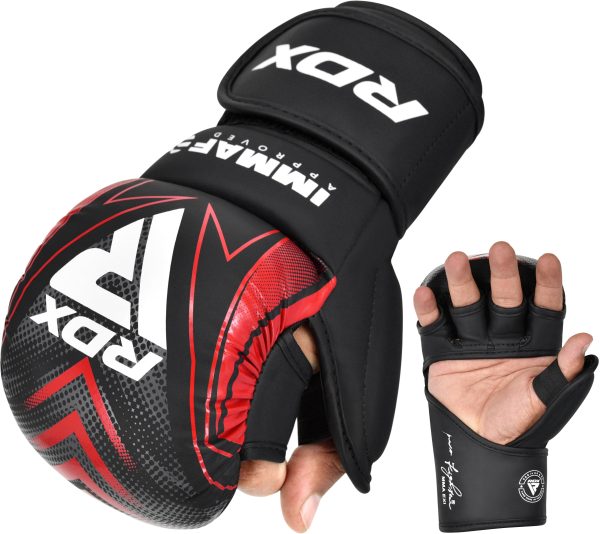 GSR-IMF-1R-2XL_Image_2.jpg RDX IMMAF Approved Shooter Grappling Gloves Red