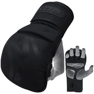 RDX T15 Noir Hybrid Mma Grappling Gloves With Best Knuckle Protection Plus