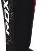 RDX IMMAF Approved Neoprene Shin Instep Guards Red