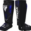 RDX IMMAF Approved Neoprene Shin Instep Guards Blue